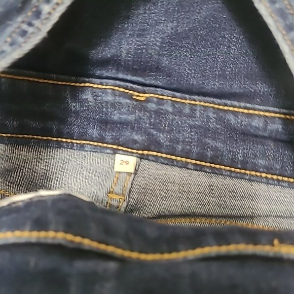 Levi Jeans Womens 29 Blue Denim Overalls Coveralls Signature Outdoors Preppy EUC - Picture 5 of 12